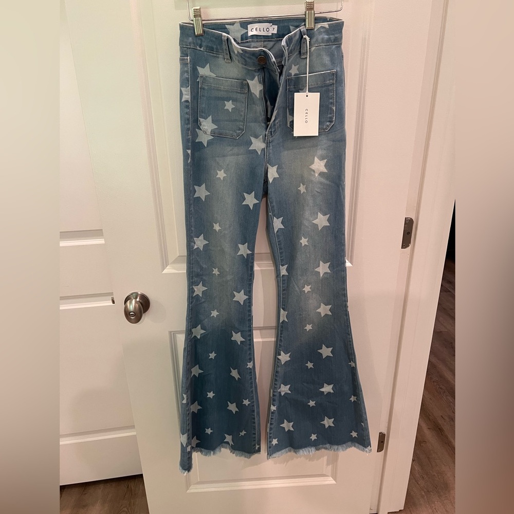 Cello boutique star denim flare jeans